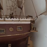 Modellino nave artigianale vintage