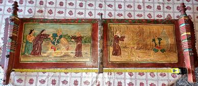 Originale sponda di carretto siciliano '900