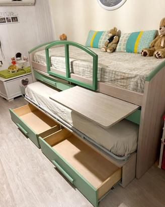 Cameretta bambini verde salvia