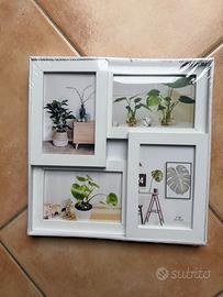 Cornice multipla portafoto bianca da parete