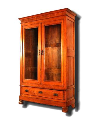 Antica credenza con vetrina in Olmo