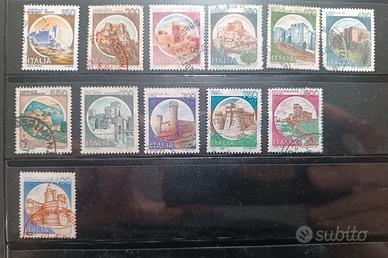 francobolli Castelli d' Italia 