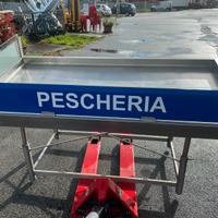 Bancone in acciaio inox x ristorante pescheria