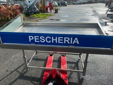 Bancone in acciaio inox x ristorante pescheria