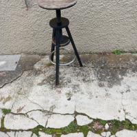 Sgabello in legno, girevole  anni 60-70