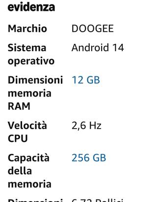 cellulare Dodge blade gt sistema androud