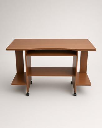 Scrivania Porta PC in Legno con Ruote