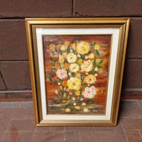 Quadro con fiori di Roberto Lombardi del 1995