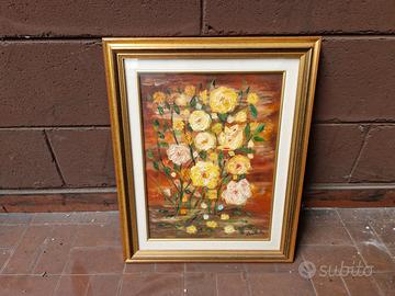 Quadro con fiori di Roberto Lombardi del 1995