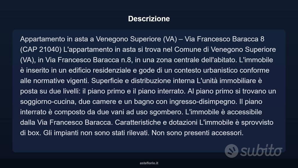 Appartamento – Venegono Superiore, Pianasca, Varese - Vista 2