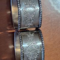 coppia portatovaglioli vintage argento 800