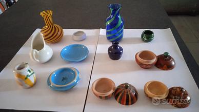 ARTIGIANATO IN VETRO , LEGNO DIPINTO , CERAMICA , 