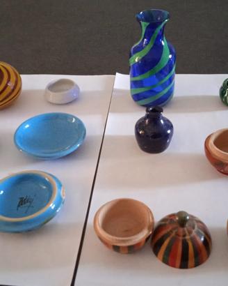 ARTIGIANATO IN VETRO , LEGNO DIPINTO , CERAMICA , 