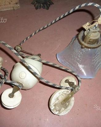 Lampadario in ceramica a carrucola