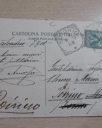 Cartolina SONDRIO 1906 - Ponte Albosaggia Aquila 5