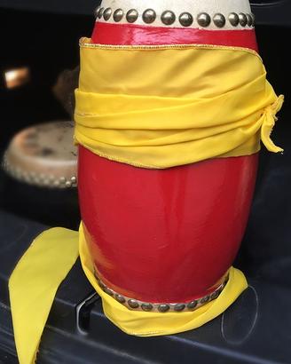 Yao-gu, waist bum drum, tamburo cinese con nastro
