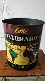 Barattolo scatola in latta caffé Carraro 