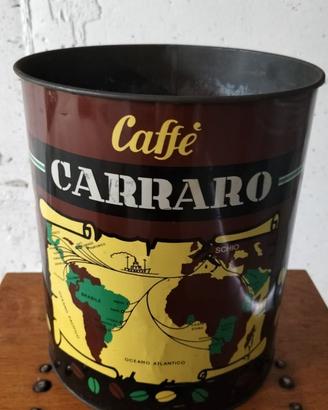Barattolo scatola in latta caffé Carraro 