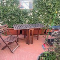Tavolo giardino pieghevole + 5 sedie