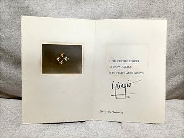 Storia Aeronautica - Biglietto di Auguri Autografo