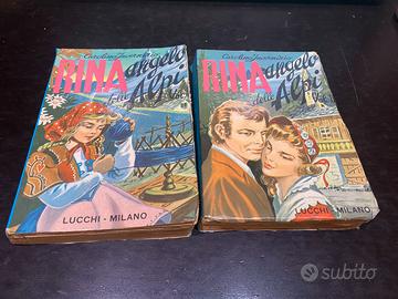RINA ANGELO DELLE ALPI 2 VOLUMI  ROMANZO VINTAGE