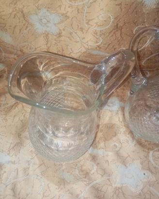 brocche in cristallo vintage coppia 