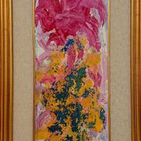 Dipinto astratto a olio su tavola - Mauro Saviola 