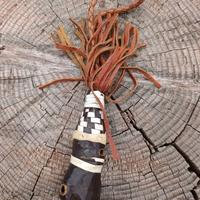 Sonaglio Tribale Africano Vintage | Legno Vimini C