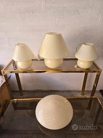 lampade e plafoniera murano vintage 