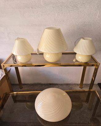 lampade e plafoniera murano vintage 