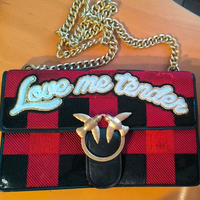 borsa a spalla Pinko tartan edizione limitata