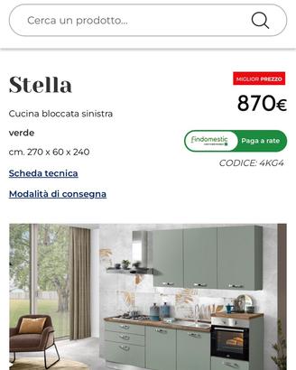 Cucina Mondo Convenienza color verde salvia-come n