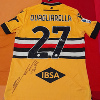 Maglia ufficiale Quagliarella autografata nuova L