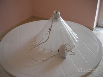 Lampadario a sospensione con coppa in vetro Murano