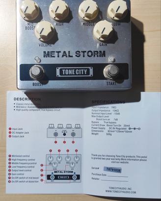 Tone City Metal Storm, pedale chitarra