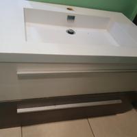 Lavabo + cassettone bagno sospesi
