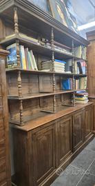 GRANDE LIBRERIA ANTICA A GIORNO IN NOCE MASSICCIO