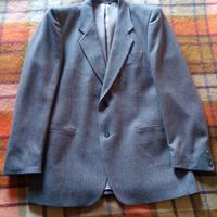 Giacca da uomo in lana spigato marrone taglia 50