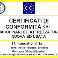 Duplicato certificato CE macchinari edili ant.1996