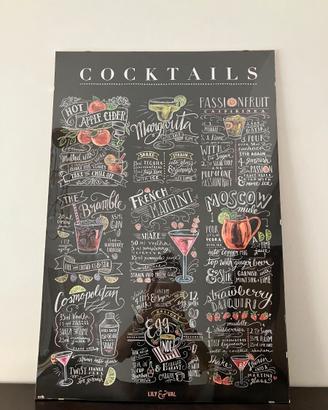 Poster Lily & Val “Cocktails” con cornice