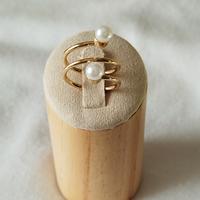 Anello Regolabile color Oro con Perle