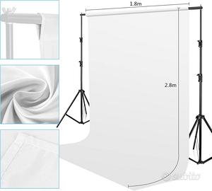 Set fotografico con 2 sfondi 2 luci