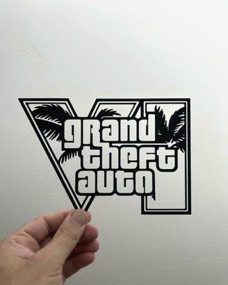 Targhetta GTA VI gaming 