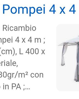 Copertura Gazebo Pompei 4x4