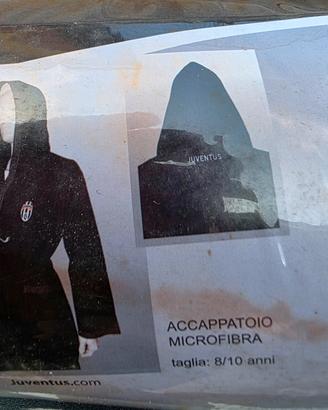 Accappatoio ufficiale Juventus 8/10anni microfibra