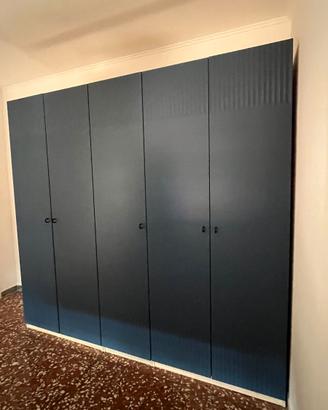 Armadio IKEA PAX 5 ante blu FYRUDDEN – 250 cm