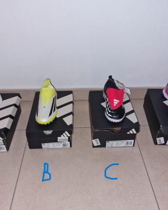 Scarpe scarpette calcetto ADIDAS per bambino NUOVE