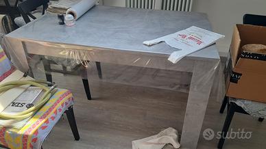 TAVOLO PESANTE MONDOCONVENIENZA  + 4 SEDIE LEGNO