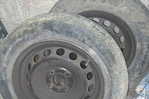 coppia cerchi in ferro attacco fiat da 14