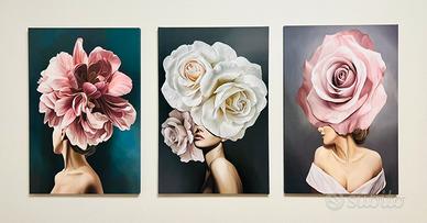 Set 3 quadri decorativi per sala